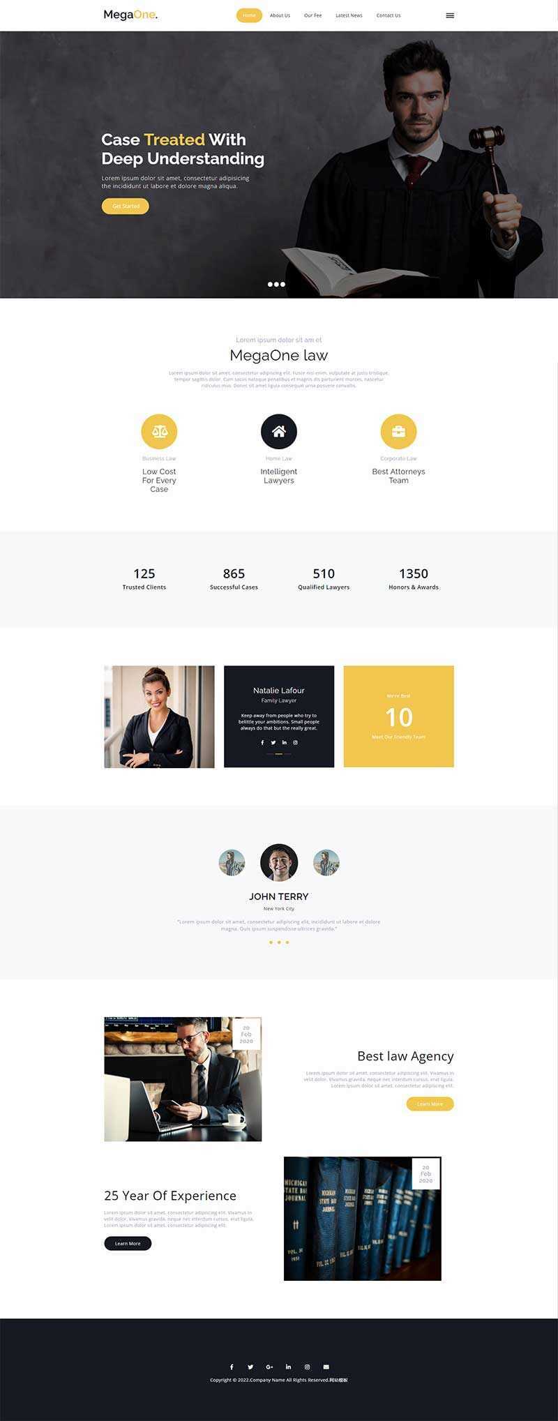 法律咨询服务机构HTML5网站模板 - 阿泽资源网