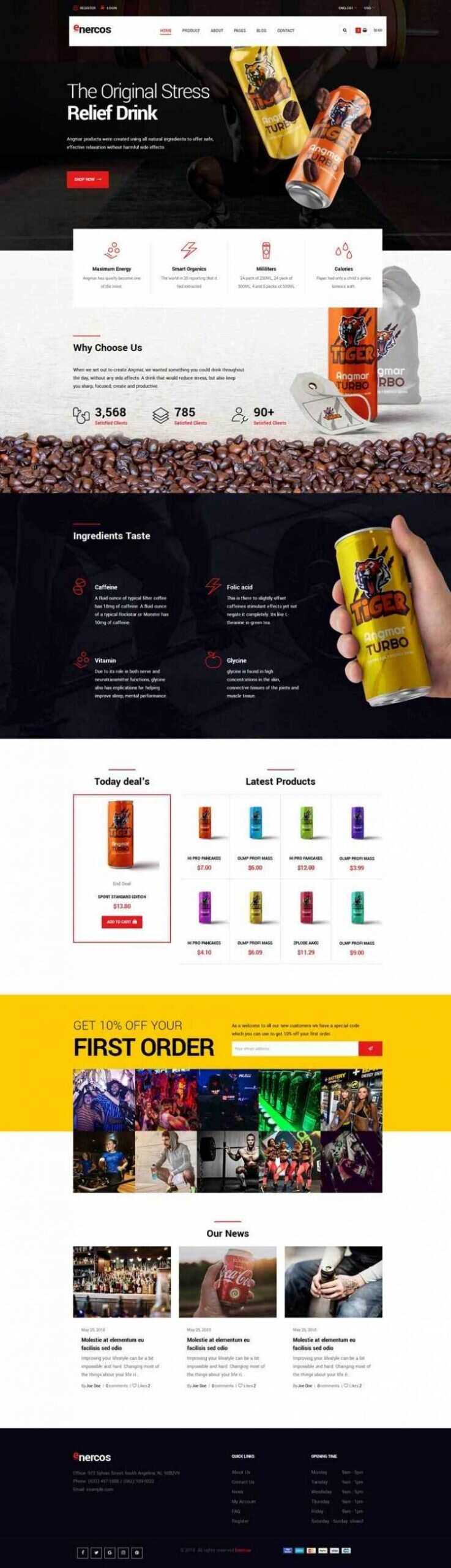 大气响应式运动饮料品牌商城html模板 - 阿泽资源网