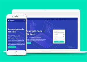 宽屏域名服务代理商HTML5模板下载 - 阿泽资源网