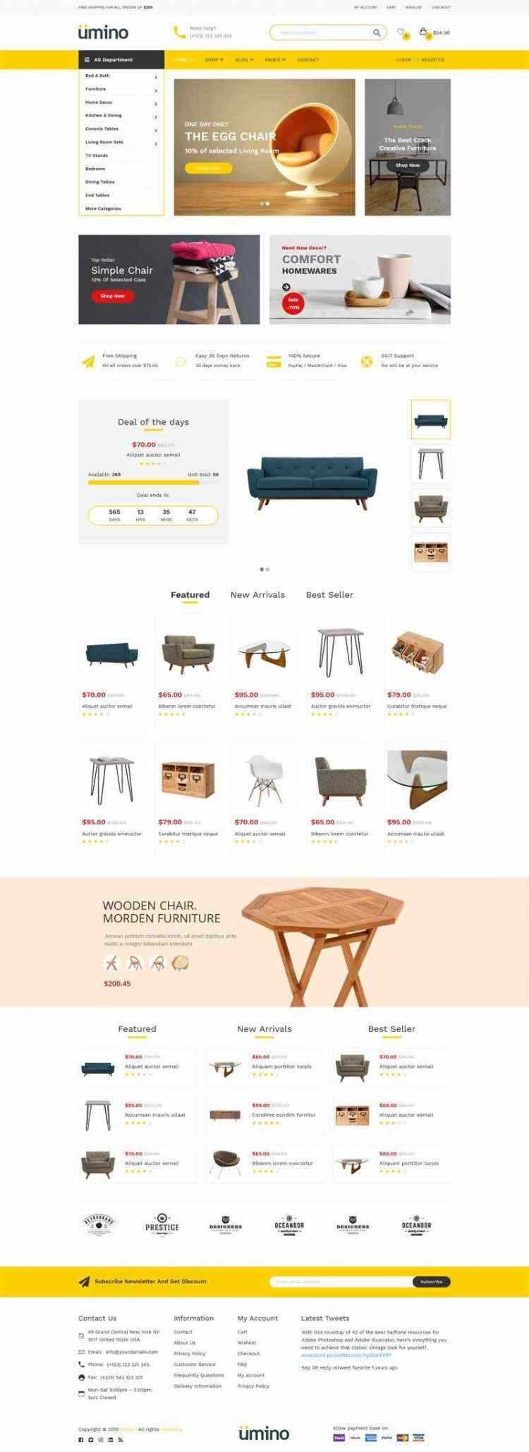 Bootstrap4响应式室内家具家居用品电商销售商城 - 阿泽资源网