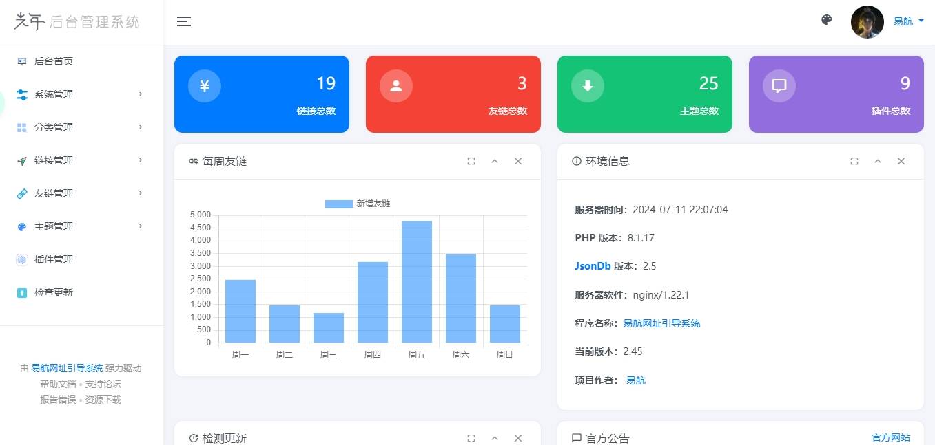 图片[2] - 易航网址引导系统V2.45 轻量级可扩展网址引导系统集成多套模板带后台无需授权免费完美可用 - 阿泽资源网