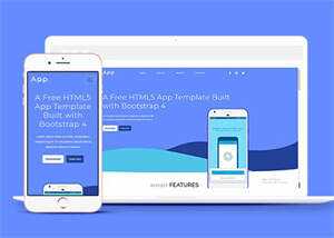 Bootstrap4手机APP网站模板源码 - 阿泽资源网