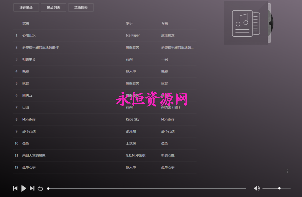 图片[2] - 美化版音乐网站源码 - 阿泽资源网