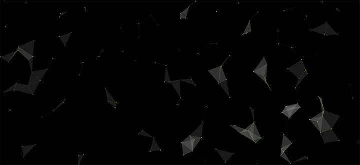 html5 canvas粒子组合三角形3D结构旋转动画特效 - 阿泽资源网