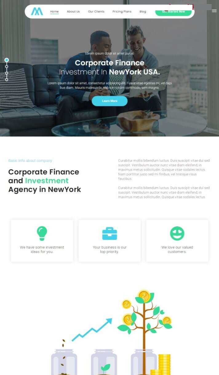 HTML5融资开发机构网站模板 - 阿泽资源网