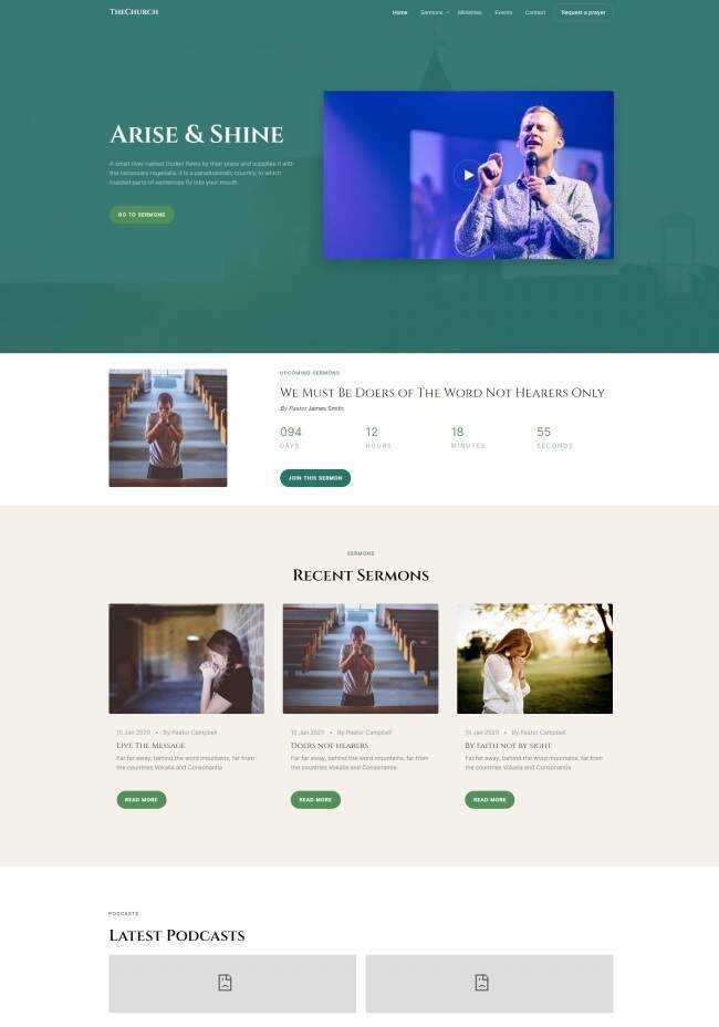 HTML5祈祷祷告线上网站模板 - 阿泽资源网