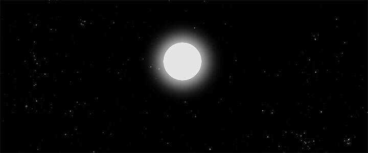 css3黑夜星空月亮发光星星闪烁动画特效 - 阿泽资源网