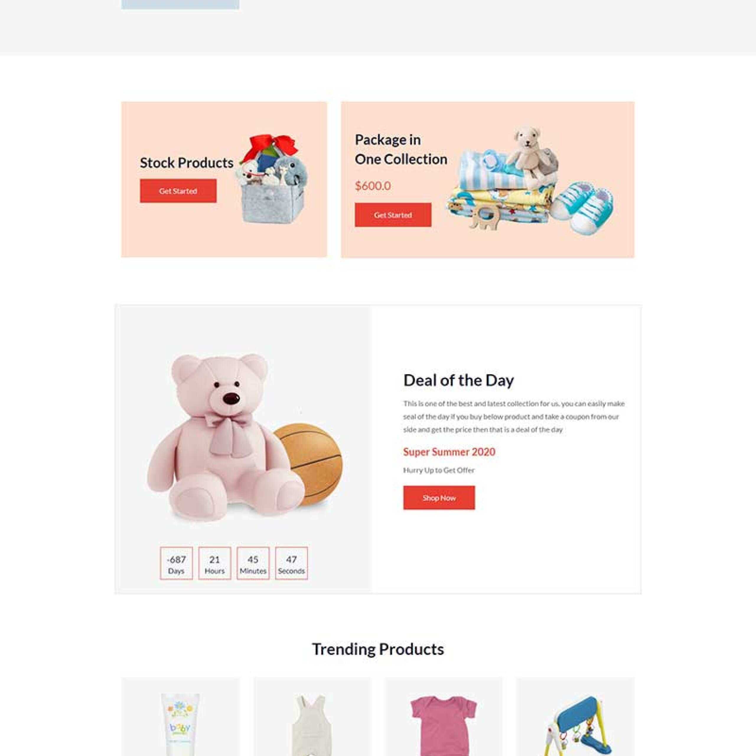 多用途响应式婴儿用品商店HTML5模板 - 阿泽资源网