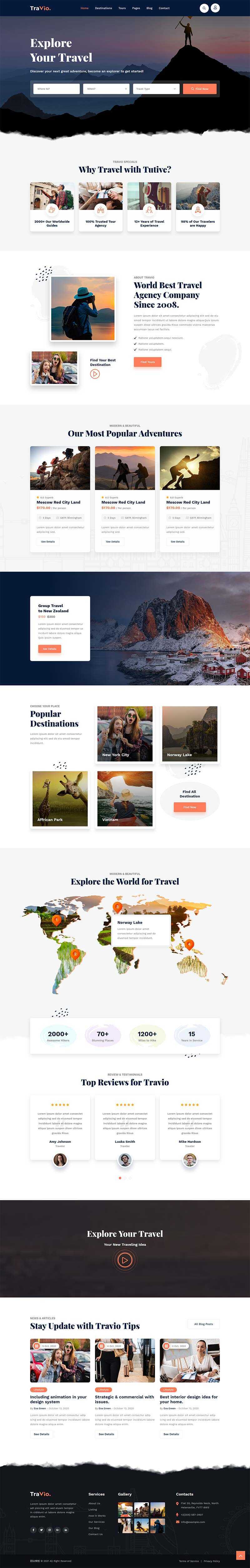 html5响应式旅游旅行社官网html模板 - 阿泽资源网
