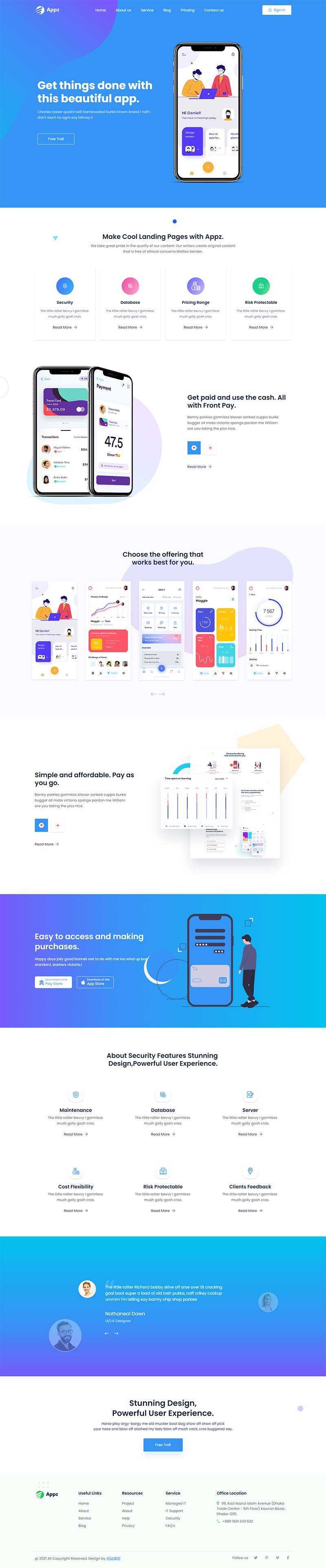 bootstrap手机app应用软件官网HTML5模板 - 阿泽资源网