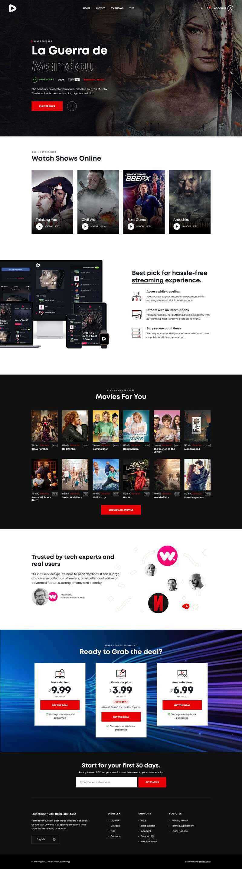Bootstrap在线3D高清影院视频网页模板 - 阿泽资源网