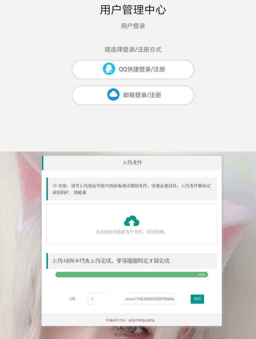 最新简洁网盘带后台的小猫咪网盘源码V1.5 - 阿泽资源网