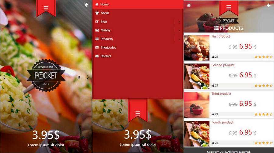 微官网美食订餐HTML5触屏订餐模板源码 - 阿泽资源网