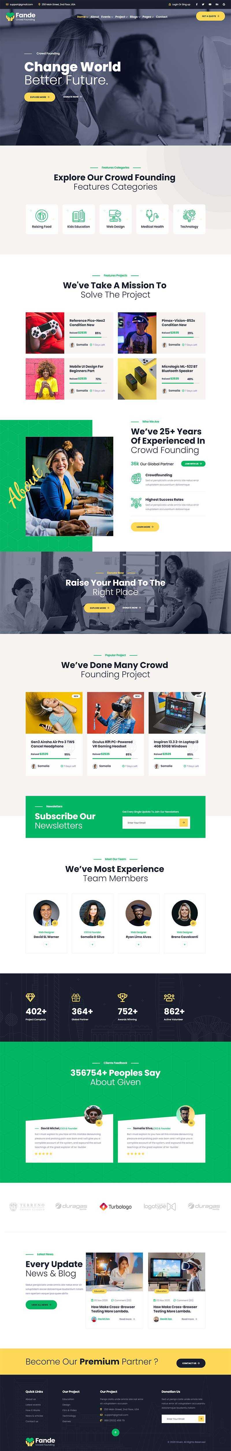 创业投资众筹平台HTML5模板 - 阿泽资源网