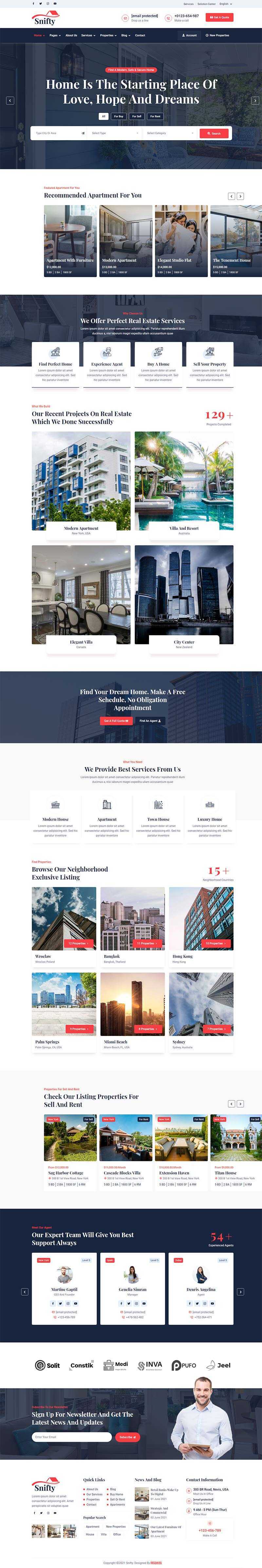 bootstrap5深蓝色房地产信息资讯平台HTML5模板 - 阿泽资源网