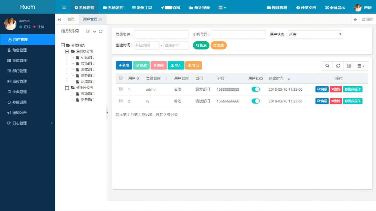 图片[3] - RuoYi若依管理系统最新版 基于SpringBoot的权限管理系统 - 阿泽资源网