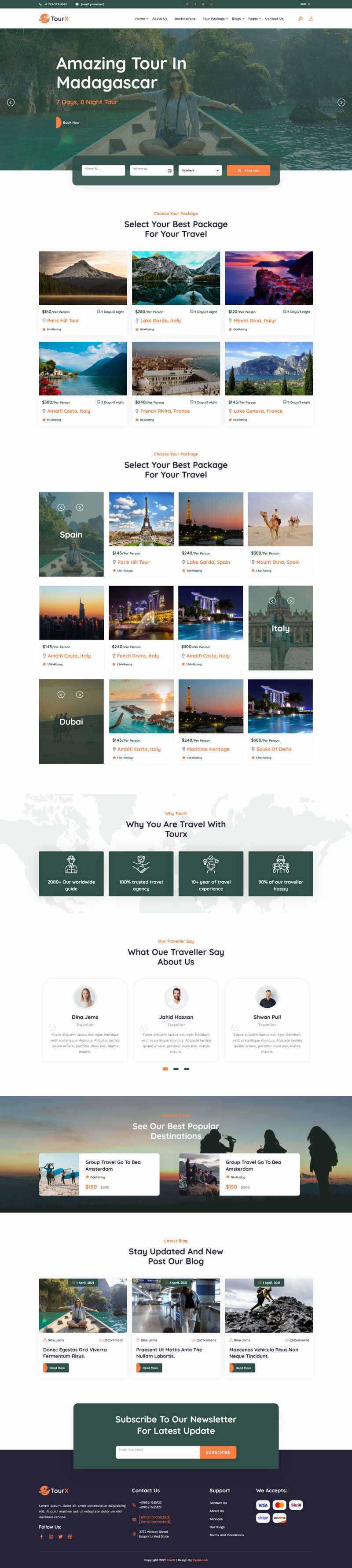 Bootstrap大气的旅游套餐服务HTML5网站模板 - 阿泽资源网
