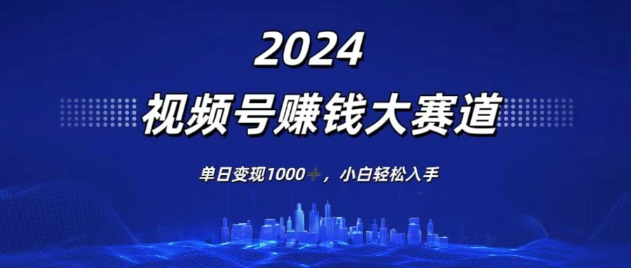 2024视频号赚钱大赛道,单日变现1000+,小白轻松入手 - 阿泽资源网