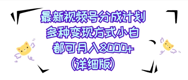 视频号创作者分成计划，多种变现方式，选择适合你领域赛道，小白轻松月入8000+（详细版） - 阿泽资源网