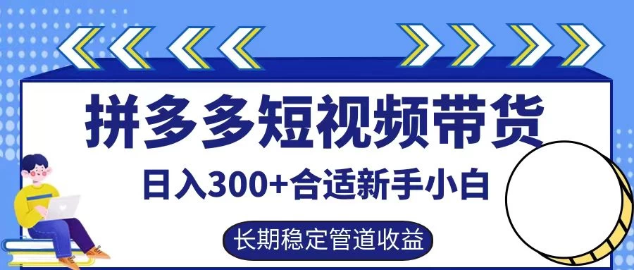 拼多多短视频带货日入300+保姆级实操账户展示 - 阿泽资源网