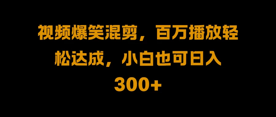 视频号零门槛!爆火视频搬运后二次剪辑,轻松达成日入 1000+ - 阿泽资源网