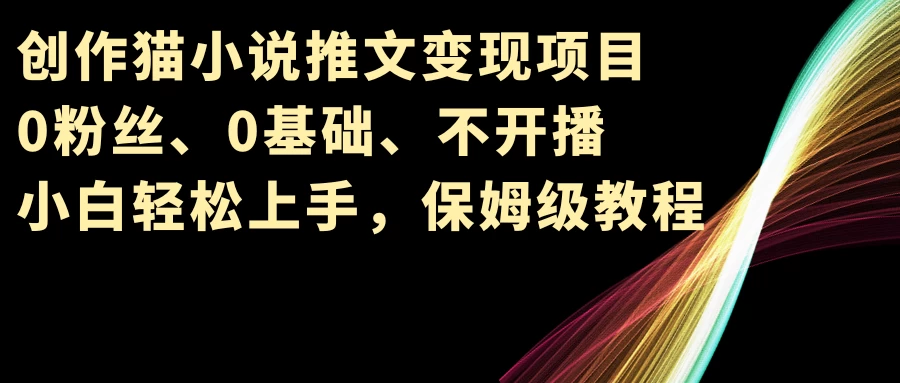 小说推文变现项目，0粉丝、0基础、不开播、小白轻松上手，保姆级教程 - 阿泽资源网