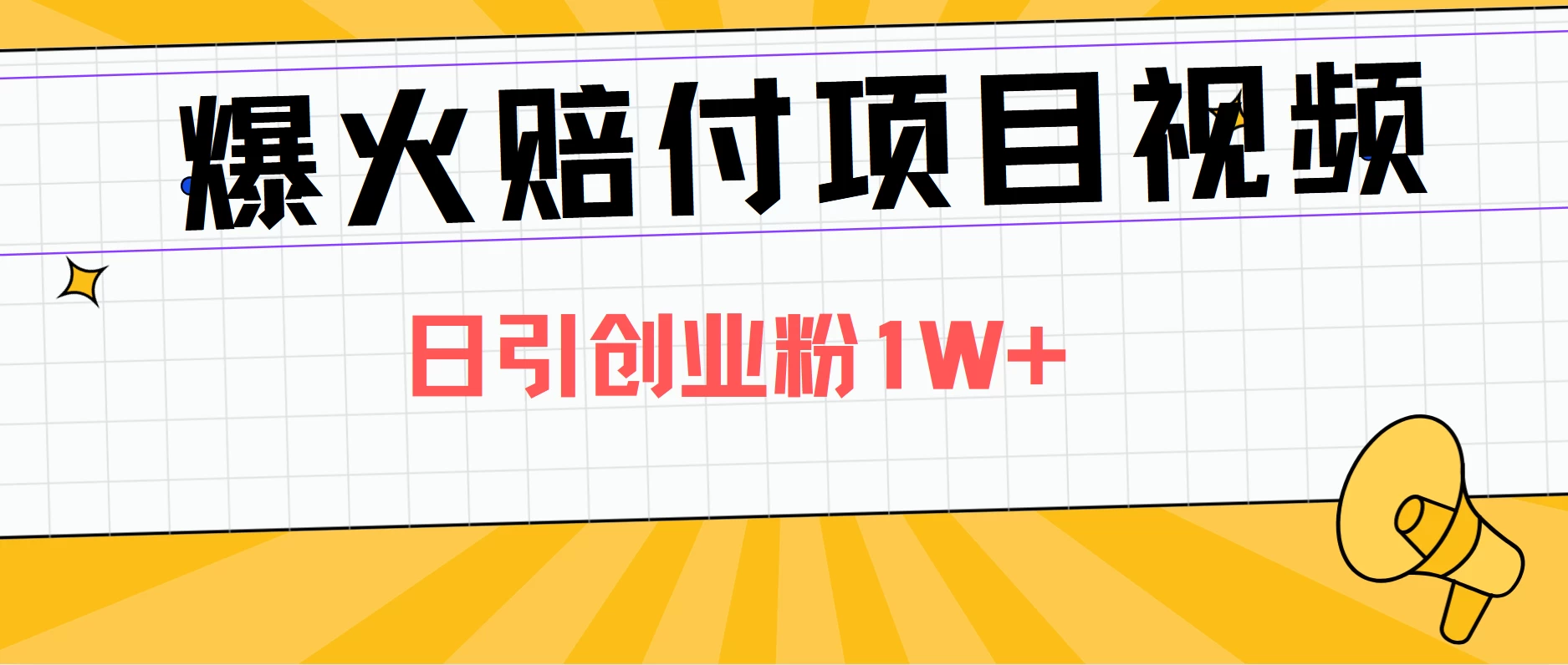 爆火赔付项目视频，全网平台进行引流，日引创业粉1W+ - 阿泽资源网