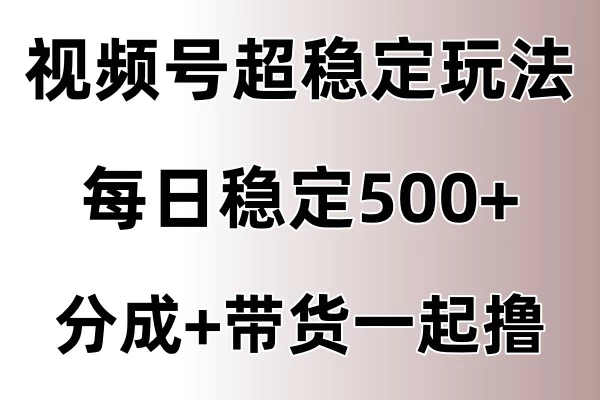 视频号超稳定赛道，长久不衰，单日稳定500+ - 阿泽资源网