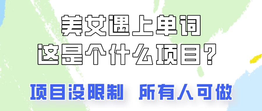 2024美女号单词暴力玩法,上手非常简单,轻松日收入500+ - 阿泽资源网