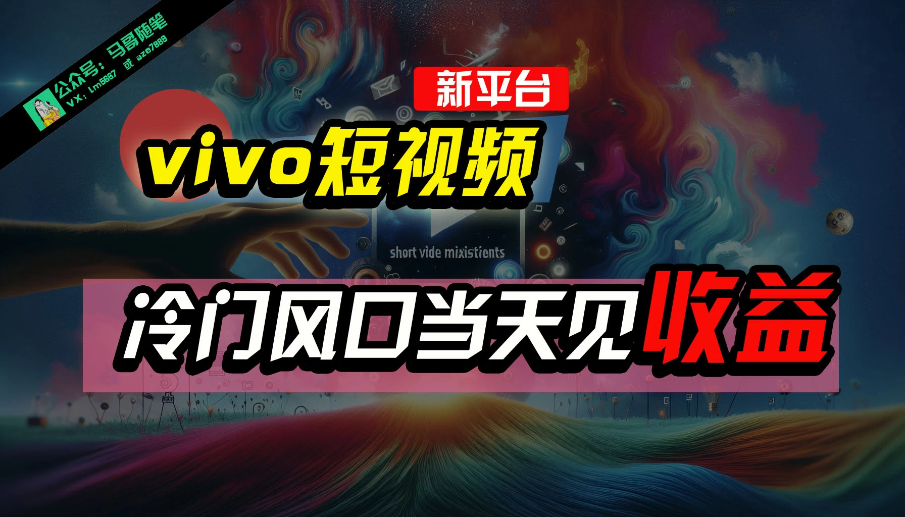 全新平台vivo短视频，新风口AI混剪无脑搬运，冷门风口当天见收益，7天撸了2300+了 - 阿泽资源网