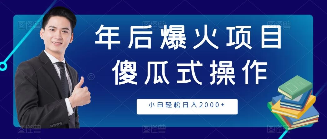 年后爆火项目，傻瓜式操作，收益稳定，小白轻松日入2000+ - 阿泽资源网