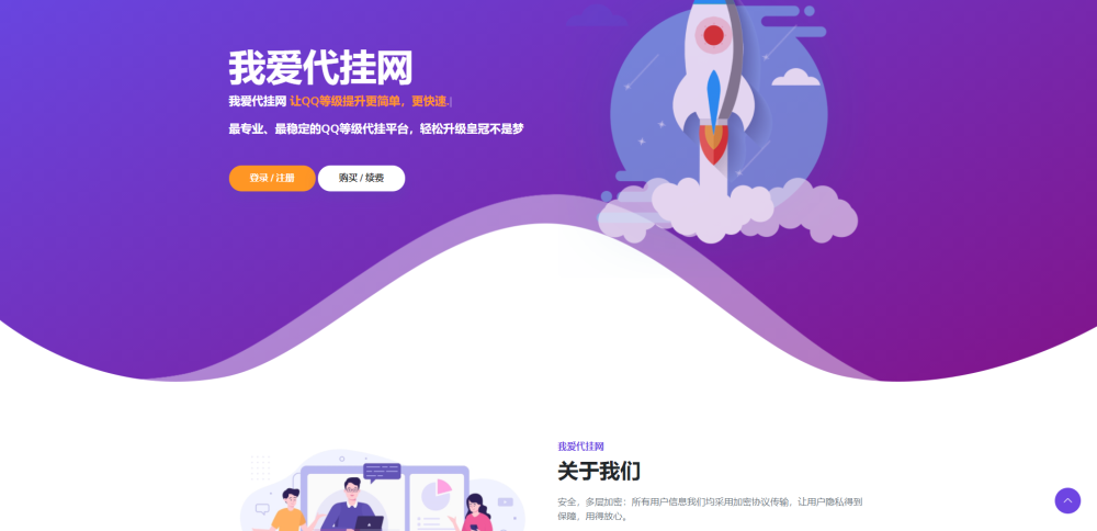 一款简洁的代挂引导HTML源码 - 阿泽资源网