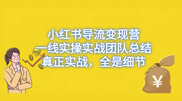 小红书导流变现营，一线实战团队总结，真正实战，全是细节，全平台适用 - 阿泽资源网