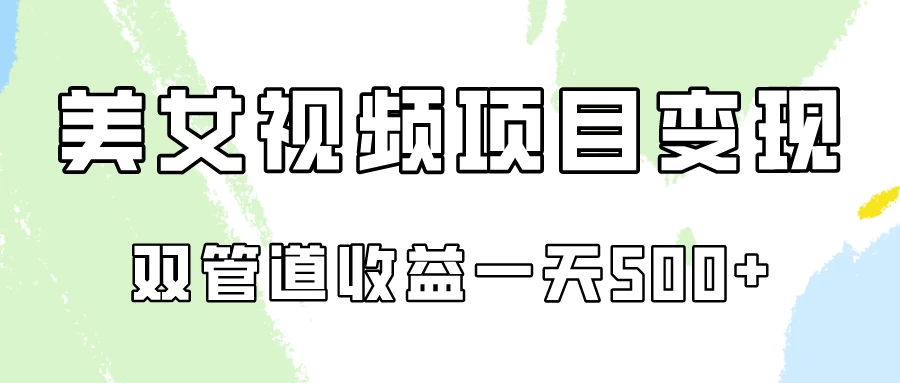 0成本，视频号美女视频双管道收益变现！ - 阿泽资源网