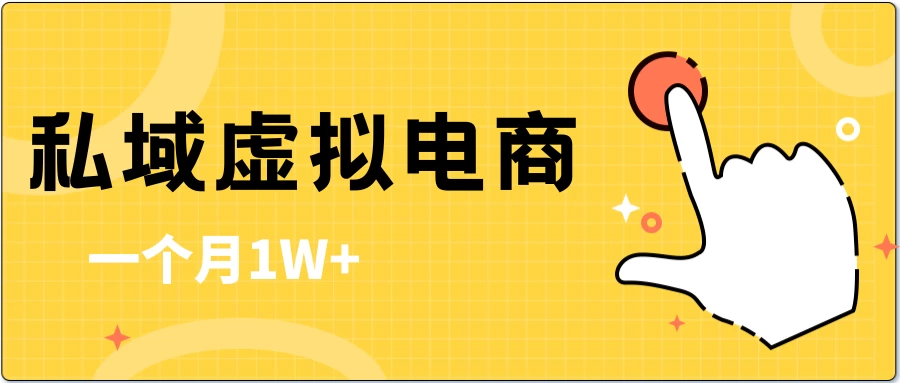 私域虚拟电商,一单50-200,一个月1W+ - 阿泽资源网