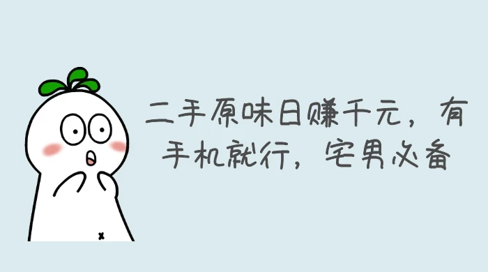 二手原味日赚千元，有手机就行，宅男必备【揭秘】 - 阿泽资源网