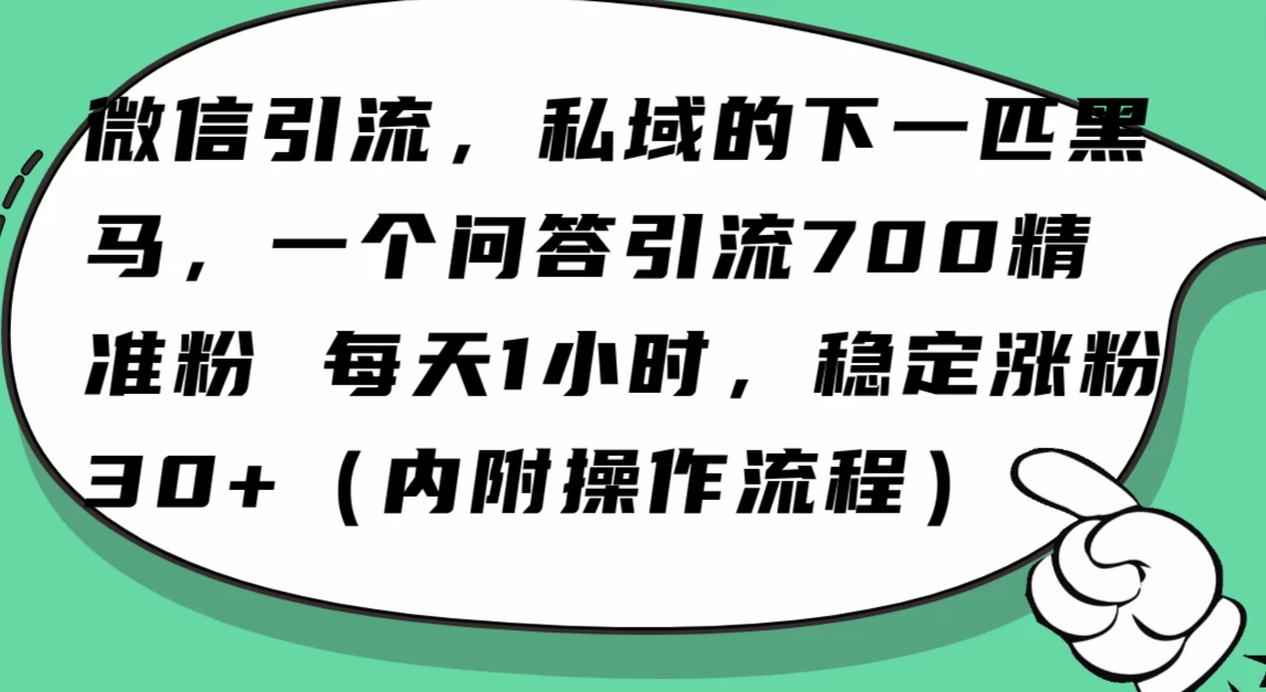 利用 AI 回答微信“问一问”，私域的下一匹黑马，一个问答引流 100 精准粉 - 阿泽资源网
