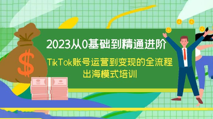 2023 从 0 基础到精通进阶，TikTok 账号运营到变现的全流程出海模式培训 - 阿泽资源网
