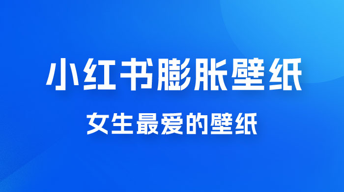 小红书膨胀壁纸项目玩法，女生最爱的壁纸，0 门槛新手也可操作日入 300+ - 阿泽资源网