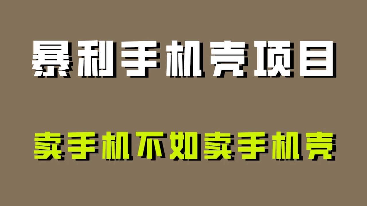 卖手机不如卖手机壳,暴利手机壳项目玩法拆解! - 阿泽资源网