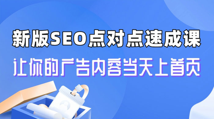 新版 SEO 点对点引流速成课：让你的广告内容当天上首页 - 阿泽资源网
